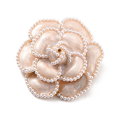Fashion Enamel Pearl Camellia Flower Brooch For Women Women's Coat Corsage  Button Pin Jewelry Gift Wedding Accessories - AliExpress