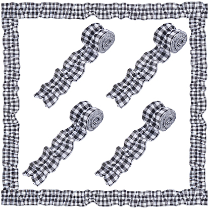 6 рулоны полиэфирной ленты, шотландка шаблон, для украшения елки