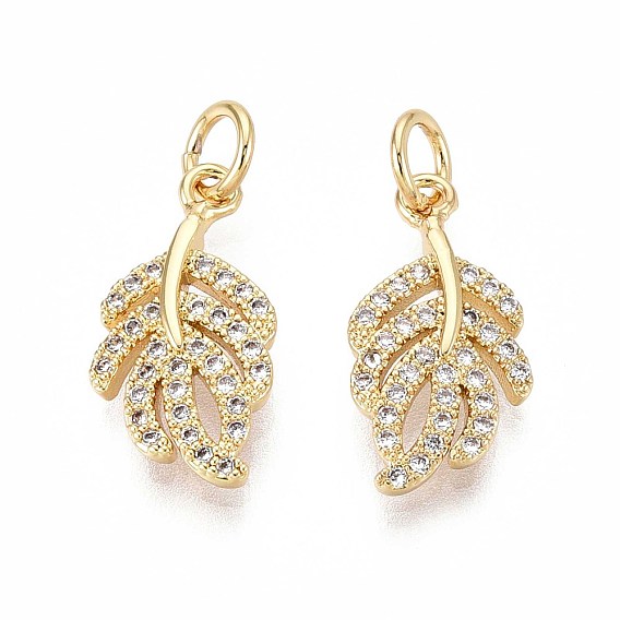 Латунные микро проложить кубического циркония подвески, лист, с целью перехода в кольце