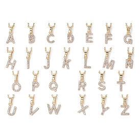 26 ожерелья с подвеской из горного хрусталя из сплава, 304 колье из троса из нержавеющей стали для женщин, Письмо ~ Z