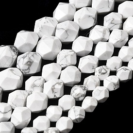 Природные Говлит бисер нитей, звезды вырезать круглые бусы, граненые