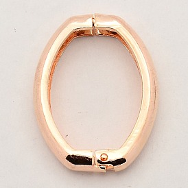 Brass Shortener Clasps, Twister Clasps, Oval Ring, 27x20x3.5mm