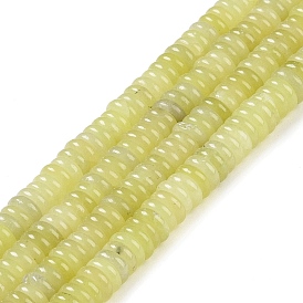 Natural Lemon Jade Beads Strands, Rondelle