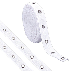 20 ярдов плоского хлопкового шнура, с люверсами из нержавеющей стали, аксессуары для одежды