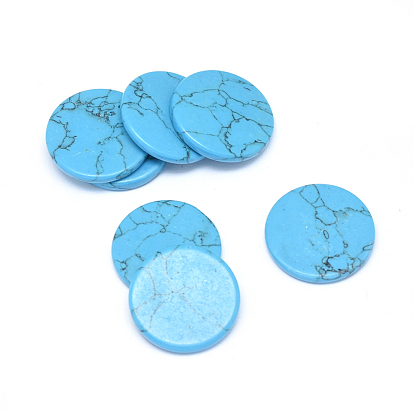 Cabochons gemston naturels / synthétiques, plat rond