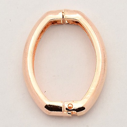 Brass Shortener Clasps, Twister Clasps, Oval Ring, 27x20x3.5mm