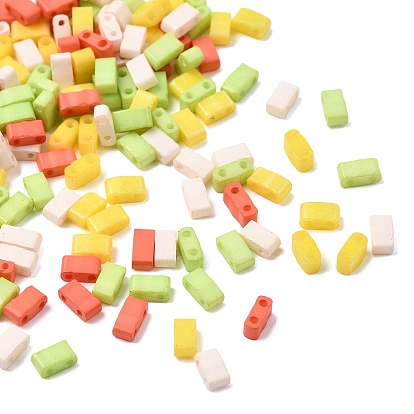 4 рождественские цвета 2- краска для выпечки, стеклянные бусины, прямоугольные