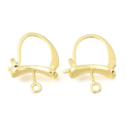 Латунная фурнитура для хооп серег, с задней защелкой, с горизонтальными петлями, долговечный, стойки покрытие