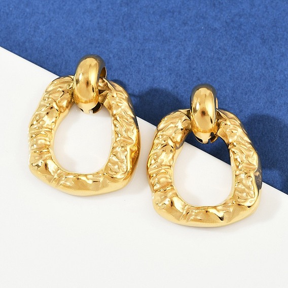 304 серьги-гвоздики из нержавеющей стали в виде самородков