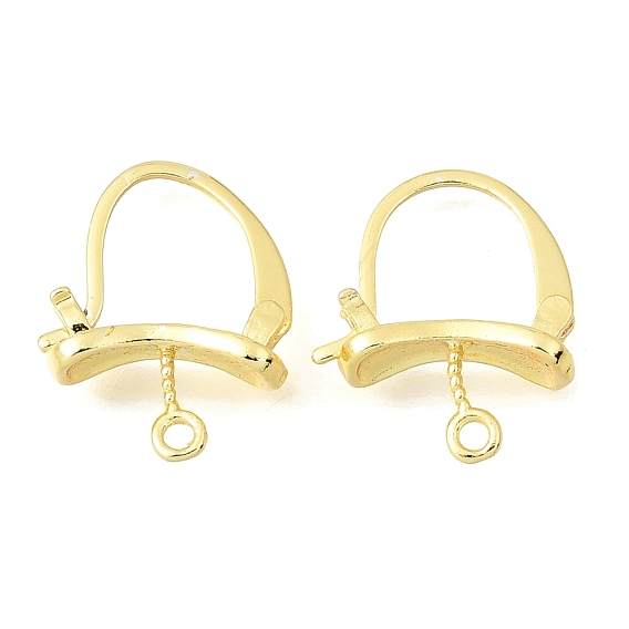Латунная фурнитура для хооп серег, с задней защелкой, с горизонтальными петлями, долговечный, стойки покрытие