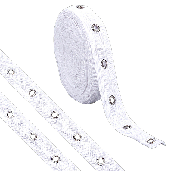 20 ярдов плоского хлопкового шнура, с люверсами из нержавеющей стали, аксессуары для одежды