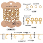 CHGCRAFT 2.5M Brass Charm Chains, with 20Pcs Brass Jump Rings and 15Pcs Alloy Lobster Claw Clasps, for DIY Necklaces Making Kits, Moon & Star