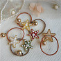 Vintage Gold Pearl Pendant with Five-pointed Star Heart-shaped Pearl Hair Rope
