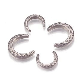304 Stainless Steel Cabochons, C Shape, Fit Floating Locket Charms
