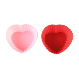 Heart Cake DIY Food Grade Silicone Mold, Cake Molds (Random Color is not Necessarily The Color of the Picture)