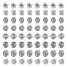 80 шт 8 стили бусины из сплава в тибетском стиле, разнообразные, без кадмия и без свинца