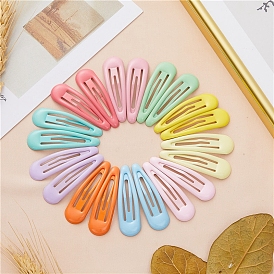 Candy Color Alloy Snap Hair Clips, Non-Slip Barrettes Hair Accessories for Girls, Women