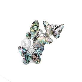 Butterfly Retro Creative Abalone Shell Brooch, Anti-slip Scarf Buckle Pin Fashion Accessories