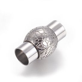 304 Stainless Steel Magnetic Clasps with Glue-in Ends, Column