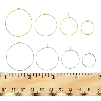 China Factory Brass Wine Glass Charm Rings, Hoop Earrings Findings