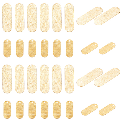 24 шт 2 стиль латунные подвески, овальный шарм