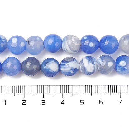 Natural Agate Beads, Dyed & Heated, Round