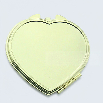 Miroirs cosmétiques en fer bricolage, cœur, pour résine époxy diy