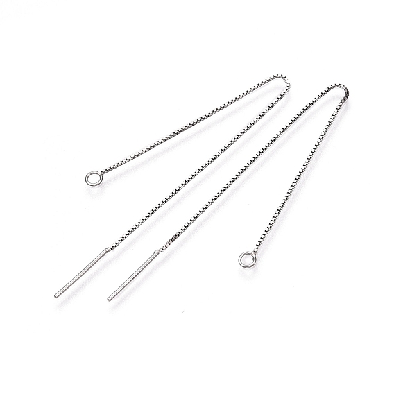 Родиевое покрытие 925 фурнитура для сережек-пусетов из стерлингового серебра, ушные резьбы