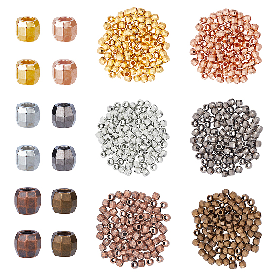 Brass Spacer Beads, Faceted, Round