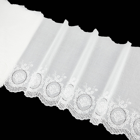 3ярдов хлопковой цветочной кружевной ленты, Цветочная отделка для украшения свадебного платья