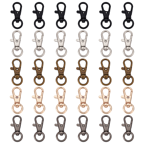 30 шт 5 цвета поворотные застежки из сплава