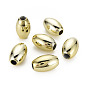 UV Plating Acrylic European Large Hole Beads, Oval