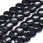 Натуральный черный камень бисер нитей, плоско-круглые