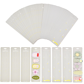Nbeads 64 Pcs 2 Styles Paper Hair Clip Display Cards, Rectangle