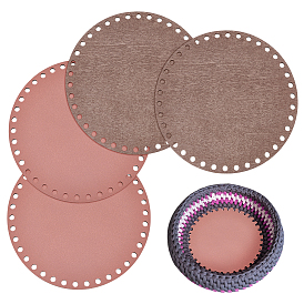 4 шт. 2 цветная фанера основание для корзины для вязания крючком, плоско-круглые