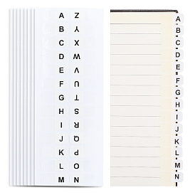 15шт. самоклеящиеся бумажные буквы, Разделитель для папок с алфавитом для файлов с книгами