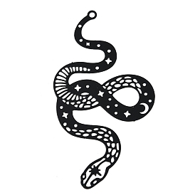 Окрашенные распылением 430 украшения из нержавеющей стали с травлением металла большие подвески, очарование змеи