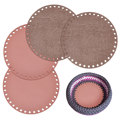 4 шт. 2 цветная фанера основание для корзины для вязания крючком, плоско-круглые