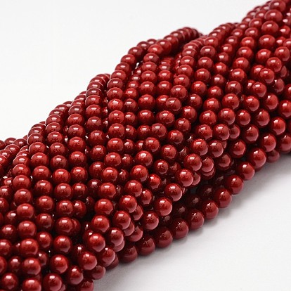 Shell Pearl Beads Strands, Grade A, Round