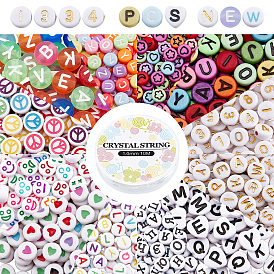 1234 шт 12 непрозрачные акриловые бусины в стиле, горизонтальное отверстие, разнообразные