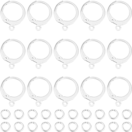 20 шт. 304 серьги с рычагом из нержавеющей стали, 20шт латуни кольца прыжок