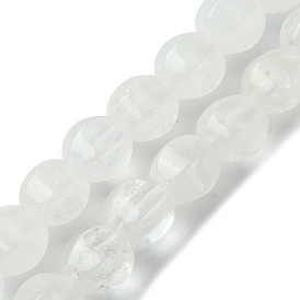 Natural Quartz Crystal Beads Strands, Faceted, Rock Crystal Round