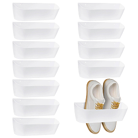 6Porte-chaussons en plastique pcss pour salle de bain, rectangle