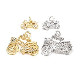 Латунные микропаве прозрачные подвески с фианитом, подвески для велосипедов/мотоциклов, долговечный, без кадмия и без свинца, стойки покрытие, с целью перехода в кольце