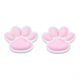 Opaque Resin Cabochons, Cat Paw