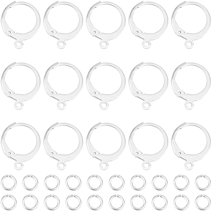 20 шт. 304 серьги с рычагом из нержавеющей стали, 20шт латуни кольца прыжок