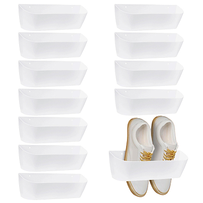 6Porte-chaussons en plastique pcss pour salle de bain, rectangle