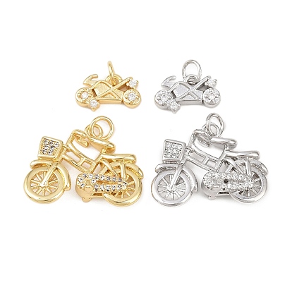 Латунные микропаве прозрачные подвески с фианитом, подвески для велосипедов/мотоциклов, долговечный, без кадмия и без свинца, стойки покрытие, с целью перехода в кольце