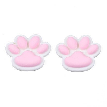 Opaque Resin Cabochons, Cat Paw