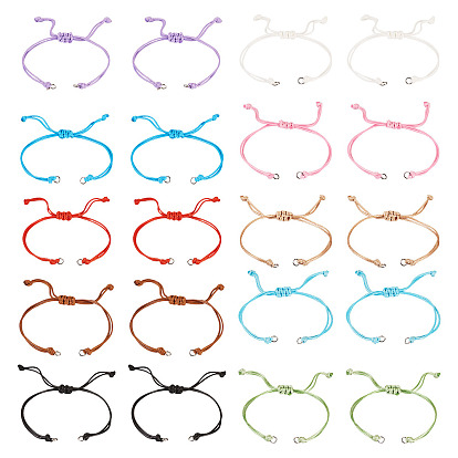 50piezas 10 colores fabricación de pulseras con cordón de poliéster encerado